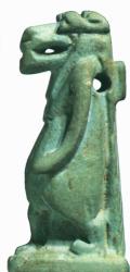 Амулет, изображающий египетскую бегемотоподобную богиню Тауерет (Финикийская гавань Дор)