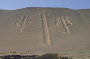 Гигантские фигуры в пустыне Наска. Южная Америка
